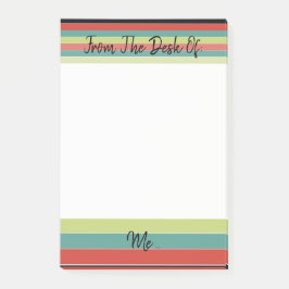 Bloco Post-it Faixa Acentuada do Teal