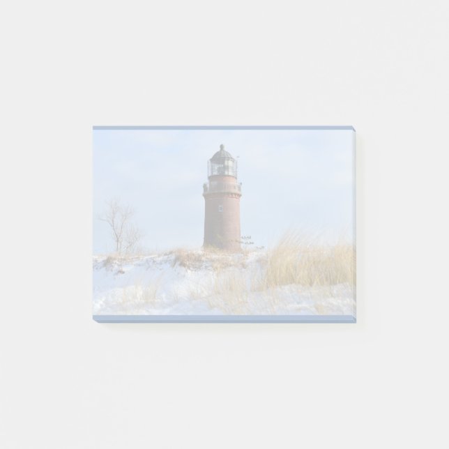 Bloco Post-it Farol Robusto em uma Costa Rochosa no Inverno (Frente)