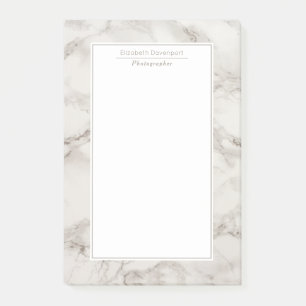 Bloco Post-it Faux Marble Alabaster Taupe Tan Modern