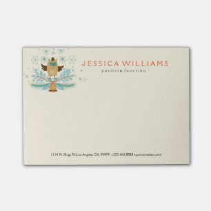 Bloco Post-it Feliz Natal Coruja de Natal