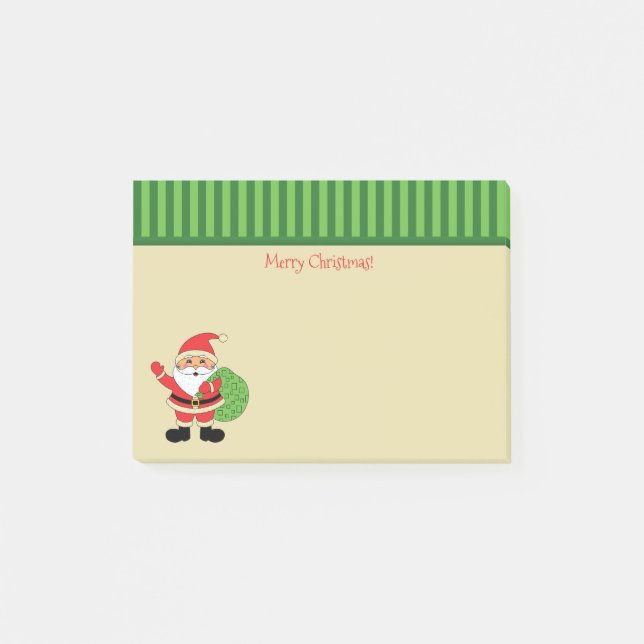 Bloco Post-it Feliz Natal de Papai Noel (Frente)