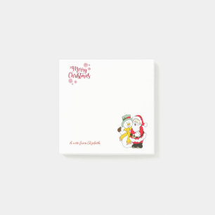 Bloco Post-it Feliz Natal,Papai Noel,Homem de Neve-Personalizado