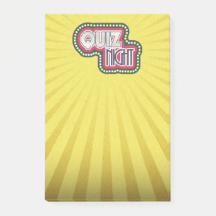Bloco Post-it Festa de Trivialidades Noturnas do Quiz