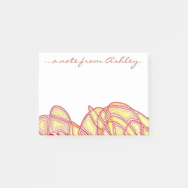 Bloco Post-it Fiery Waves (Frente)