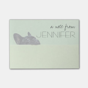 Bloco Post-it Filhote de cachorro do buldogue francês que