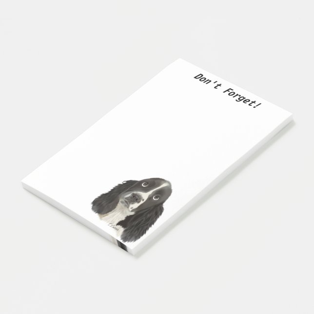 Bloco Post-it Filhote de English Springer Spaniel (Inclinado)