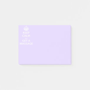 Bloco Post-it Fique calmo e faça uma massagem