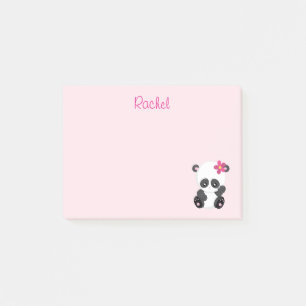 Bloco Post-it Fique Panda Rosa