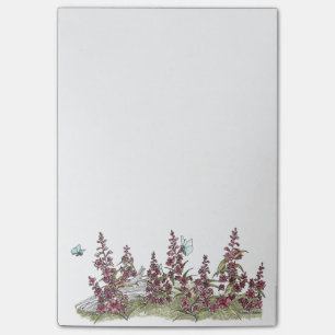Bloco Post-it Fireweed bonito de Alaska com notas de post-it das