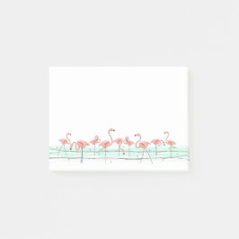 Bloco Post-it Flamingo Ocean Line