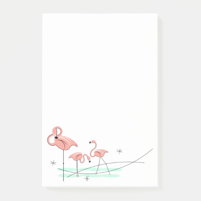 Bloco Post-it Flamingos Ocean Trio (Frente)