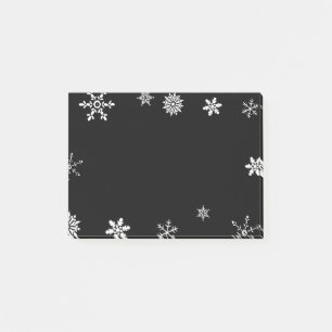 Bloco Post-it Floco de neve preto