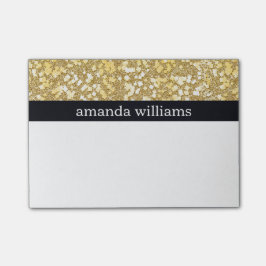 Bloco Post-it Flocos elegantes do ouro