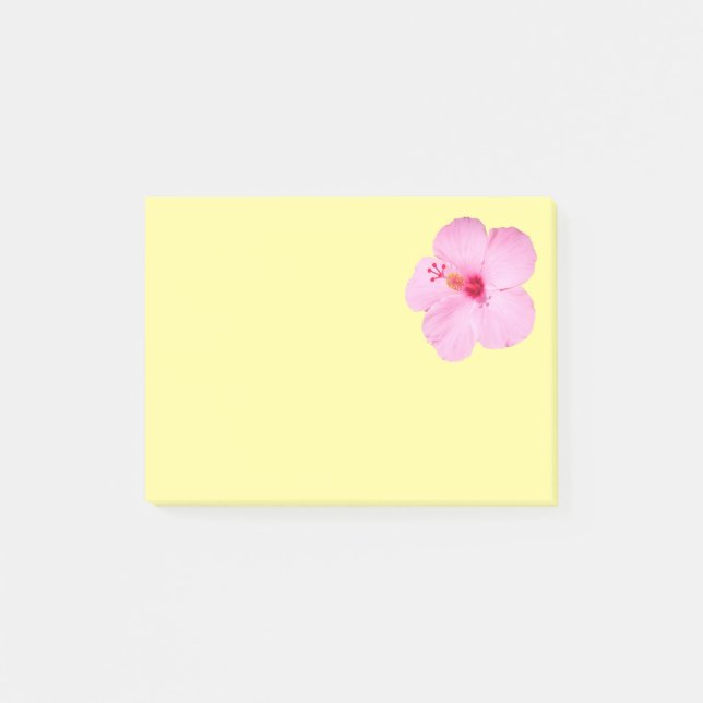 Bloco Post-it Flor Tropical de Hibiscus Rosa (Frente)