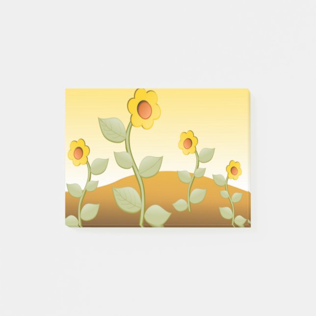 BLOCO POST-IT FLORES AMARELAS (Frente)