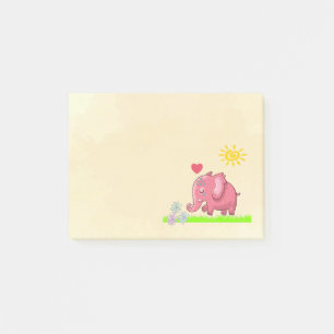 Bloco Post-it Flores De Cheiro De Elefante Rosa-Cor-De-Rosa