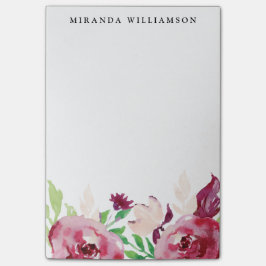 Bloco Post-it Flores modernas do primavera