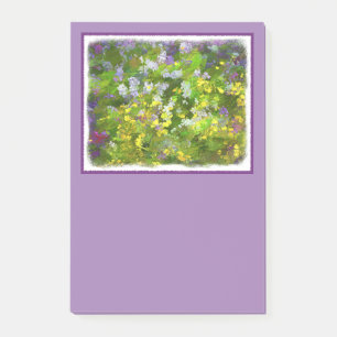 Bloco Post-it Flores Selvagens Impasto - Arte Flor Original