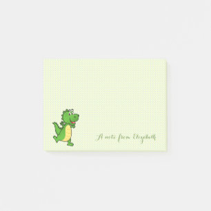 Bloco Post-it Fofo Adorável Elegante ,Pontinhos, Crocodilo Feli
