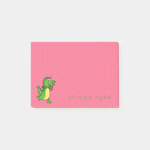 Bloco Post-it Fofo Adorável Elegante ,Pontinhos, Crocodilo Feli