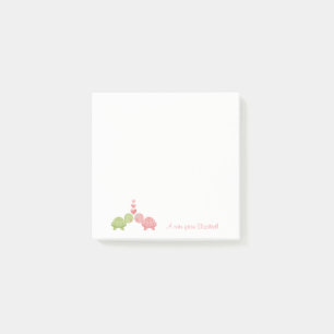 Bloco Post-it Fofo de Menina,Tartarugas Apaixonadas