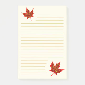 Bloco Post-it Folhas de outono Vinculadas