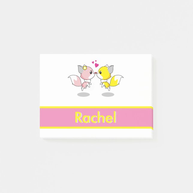 Bloco Post-it Fox Engraçada Personalizada (Frente)