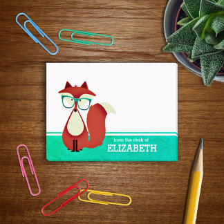 Bloco Post-it Fox Vermelha de Cartoon Doce Personalizada