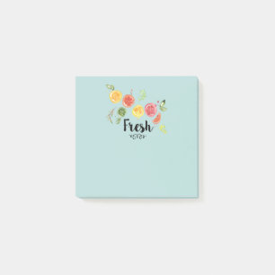 Bloco Post-it Frescos - Frutas de Citros em Watercolor