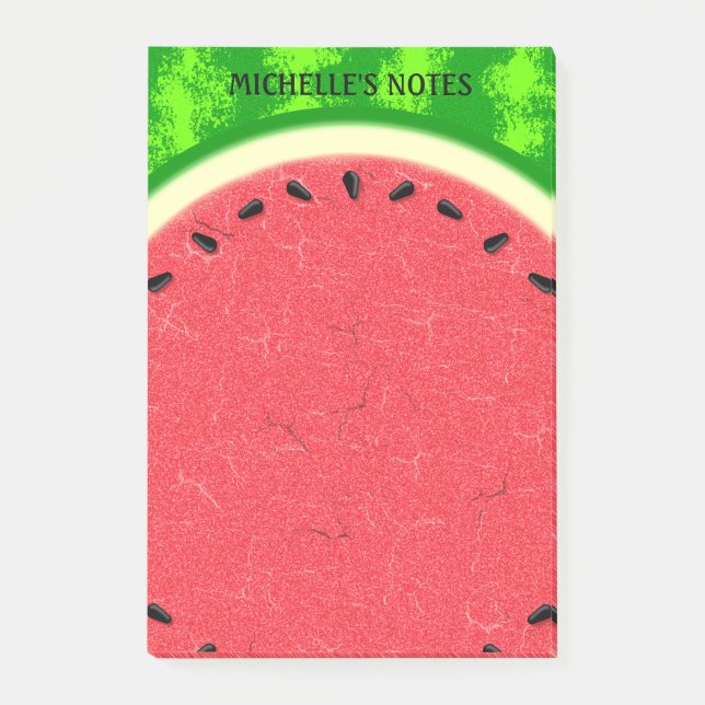 Bloco Post-it Fruta de Verão com Fatia de Watermelon (Frente)