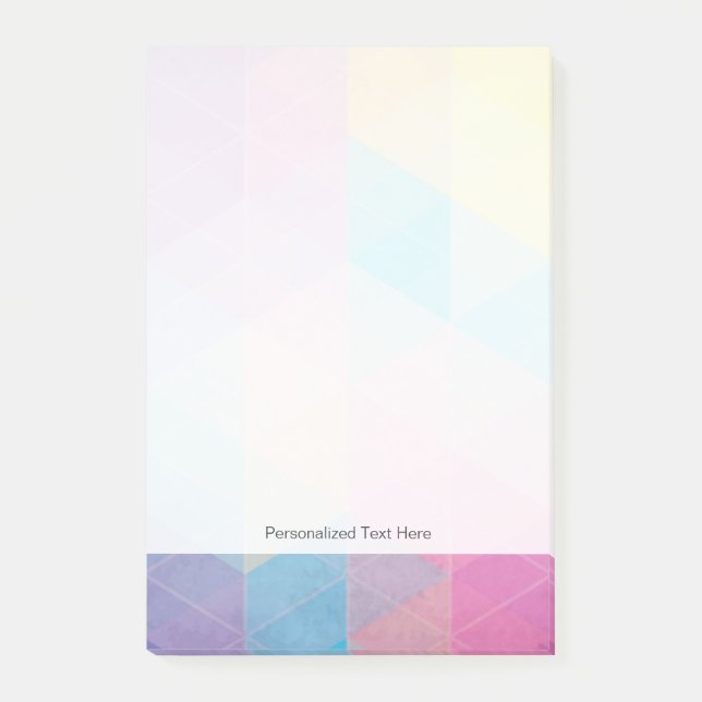 Bloco Post-it Fundo abstrato colorido dos triângulos (Frente)