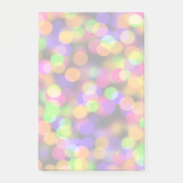 Bloco Post-it Fundo das luzes brilhantes e brilhantes (Frente)