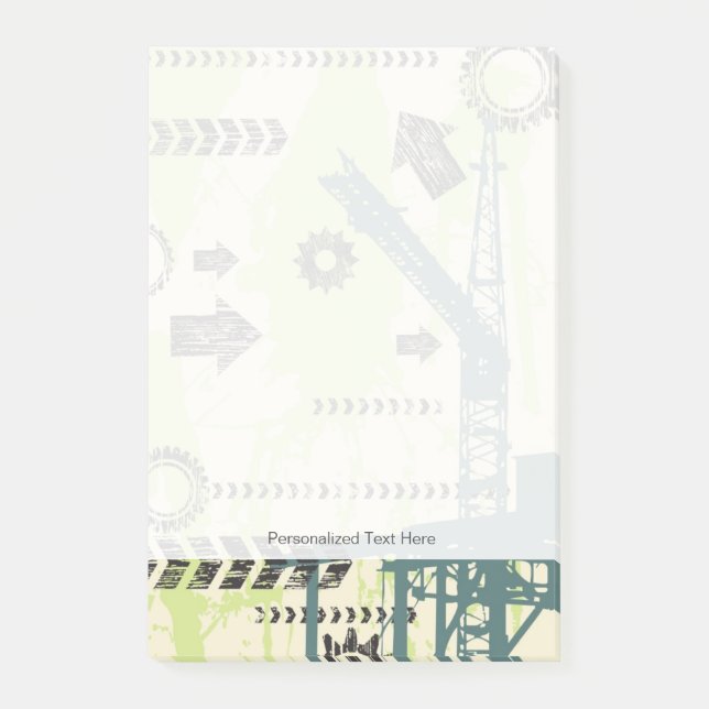 Bloco Post-it fundo de alta tecnologia abstrato (Frente)