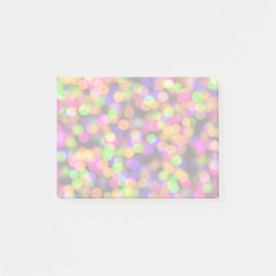 Bloco Post-it Fundo dos Bokees das Luzes Brilhantes e Brilhantes