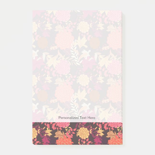 Bloco Post-it Fundo floral 2 (Frente)