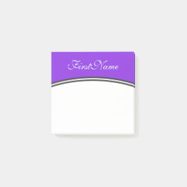 Bloco Post-it Fundo roxo + Luz ciana Roteiro-Como o nome