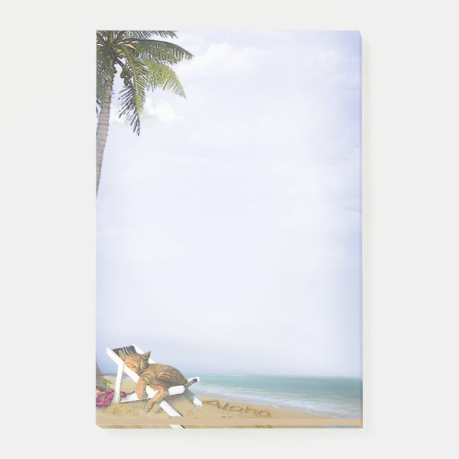 Bloco Post-it Gatinho de praia (Frente)