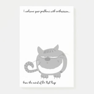 Bloco Post-it Gato irritado "eu dou boas-vindas costume