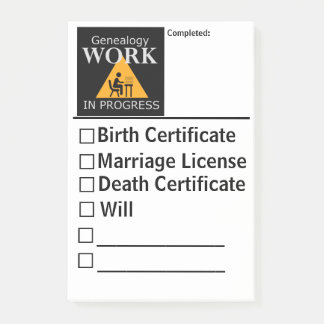 Bloco Post-it Genealogistas Registram Mantendo Posto Notas