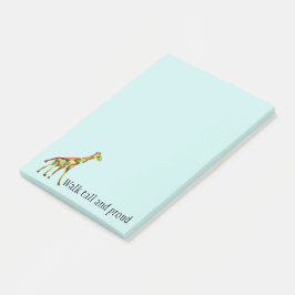 Bloco Post-it Girafa alto e orgulhoso