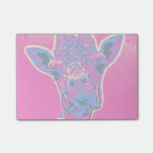 Bloco Post-it Girafa Engraçada Esticando sua língua