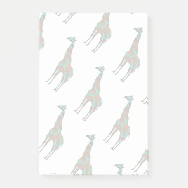 Bloco Post-it Giraffe Brown e Teal Siloette (Frente)