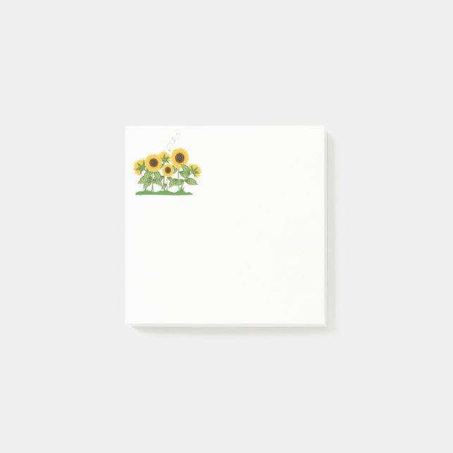 Bloco Post-it Girassóis - Posta-it-Notes (Frente)