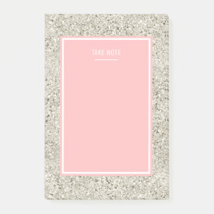 Bloco Post-it Glitter prateado