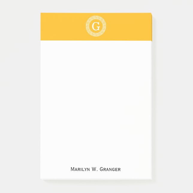 Bloco Post-it Goldenrod Qual Quadro-Chave Grego Quadro-Chave Mon (Frente)