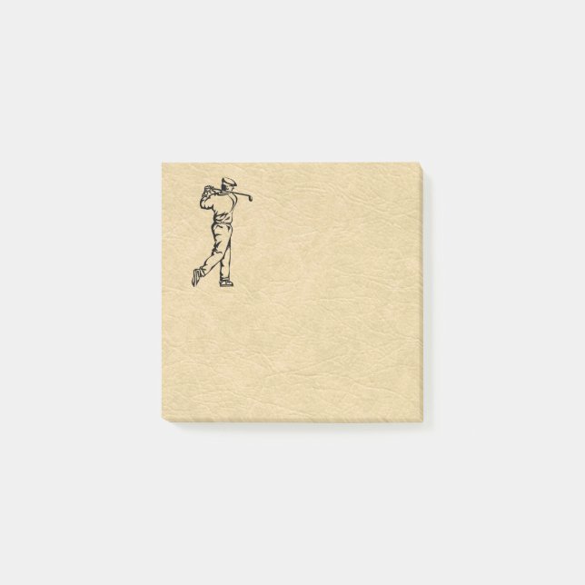Bloco Post-it Golfer Sport Design Leather (Frente)