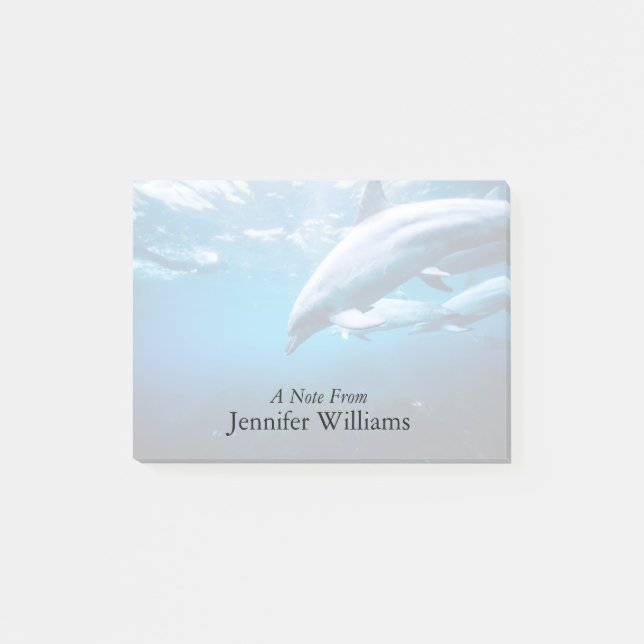 Bloco Post-it Golfinhos subaquáticos (Frente)