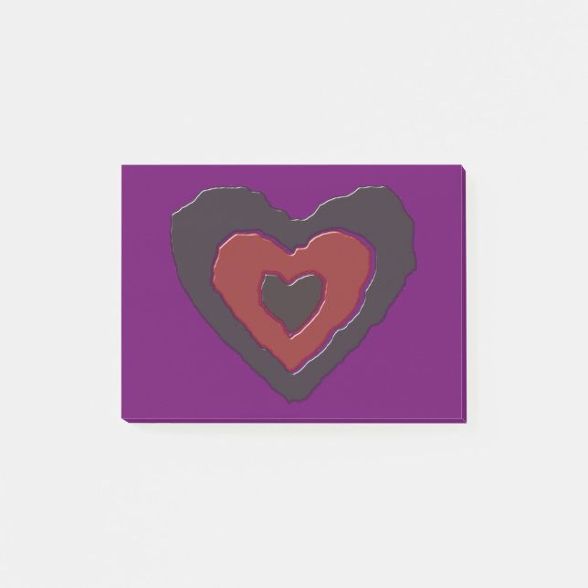 Bloco Post-it Gothic Melting Love Heart Posta que nota Pad (Frente)