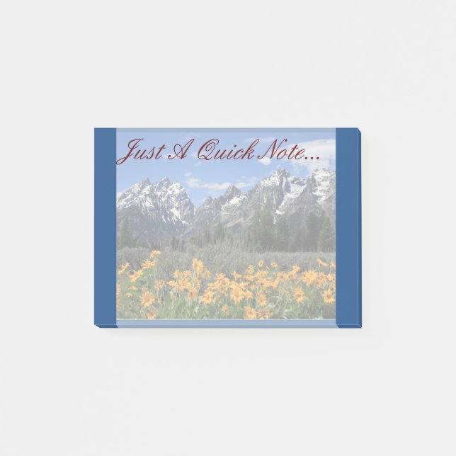 Bloco Post-it Grand Teton Springtime Souvenir Foto (Frente)