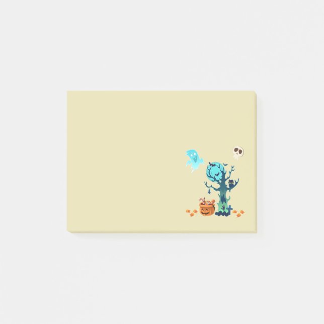 Bloco Post-it Halloween Spooky Ghosts Bats Skulls & Candy (Frente)